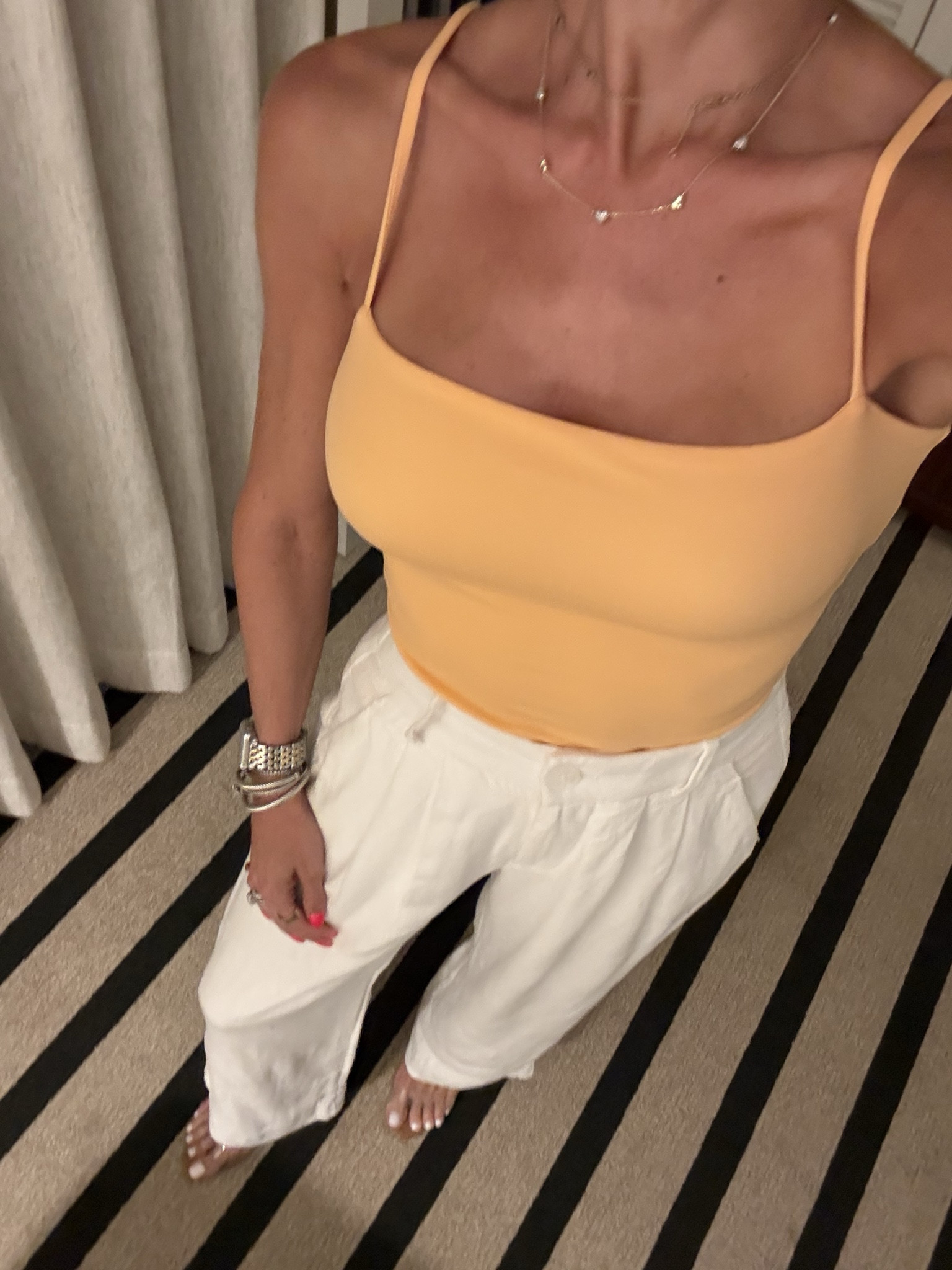 Spring outfit linen pants I lovr size 23s on sale Amazon tank size xs 

#LTKootd #LTKPetite #LTKSaleAlert