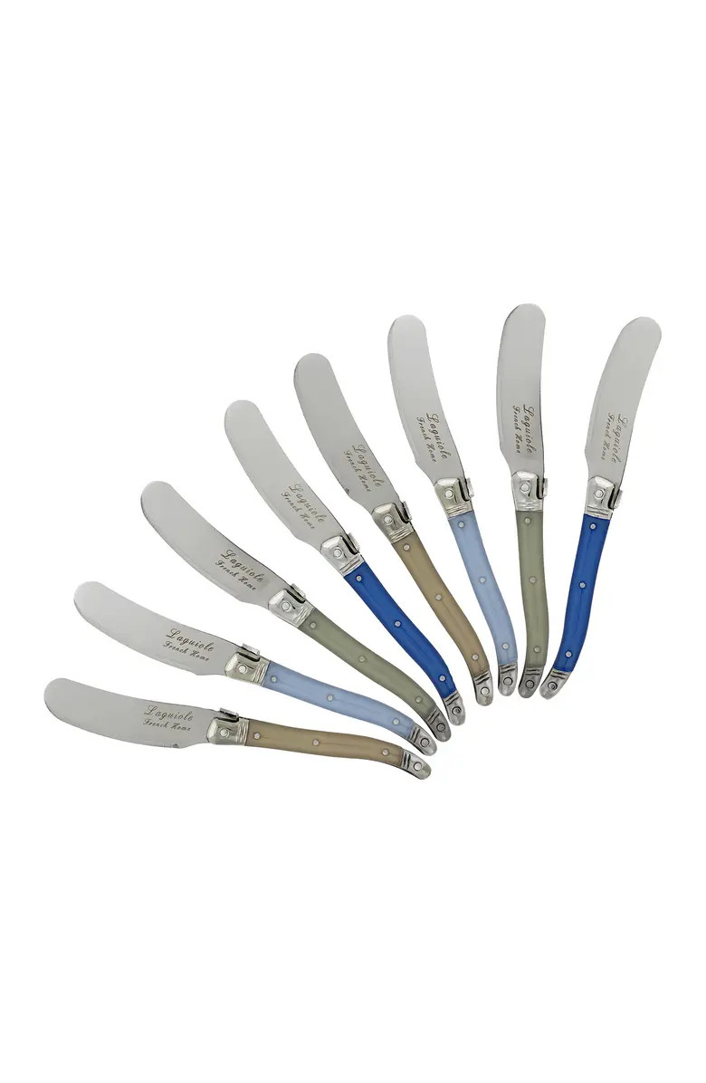 Laguiole Spreaders, Set of 8, Blue and Cream | Nordstrom Rack