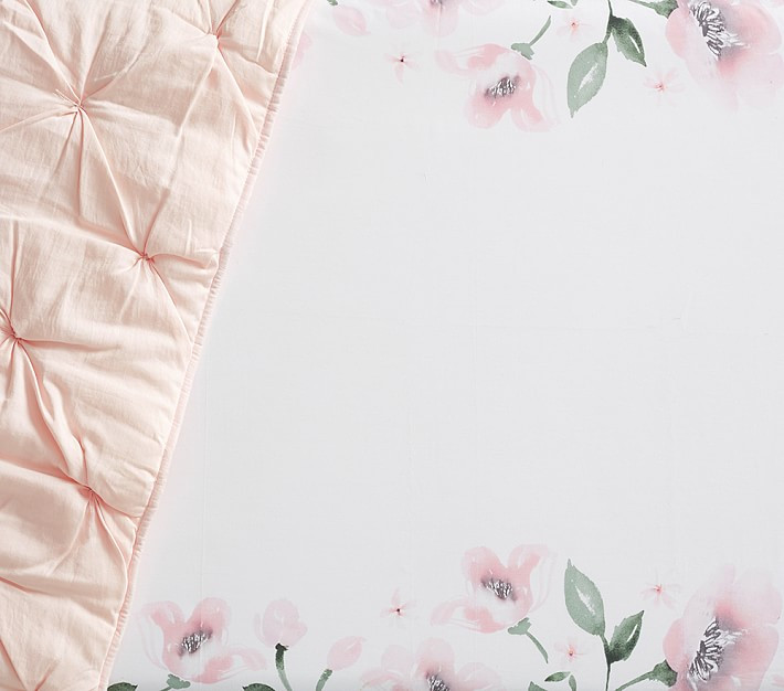 Meredith Floral Picture Perfect Organic Crib Fitted Sheet | Pottery Barn Kids