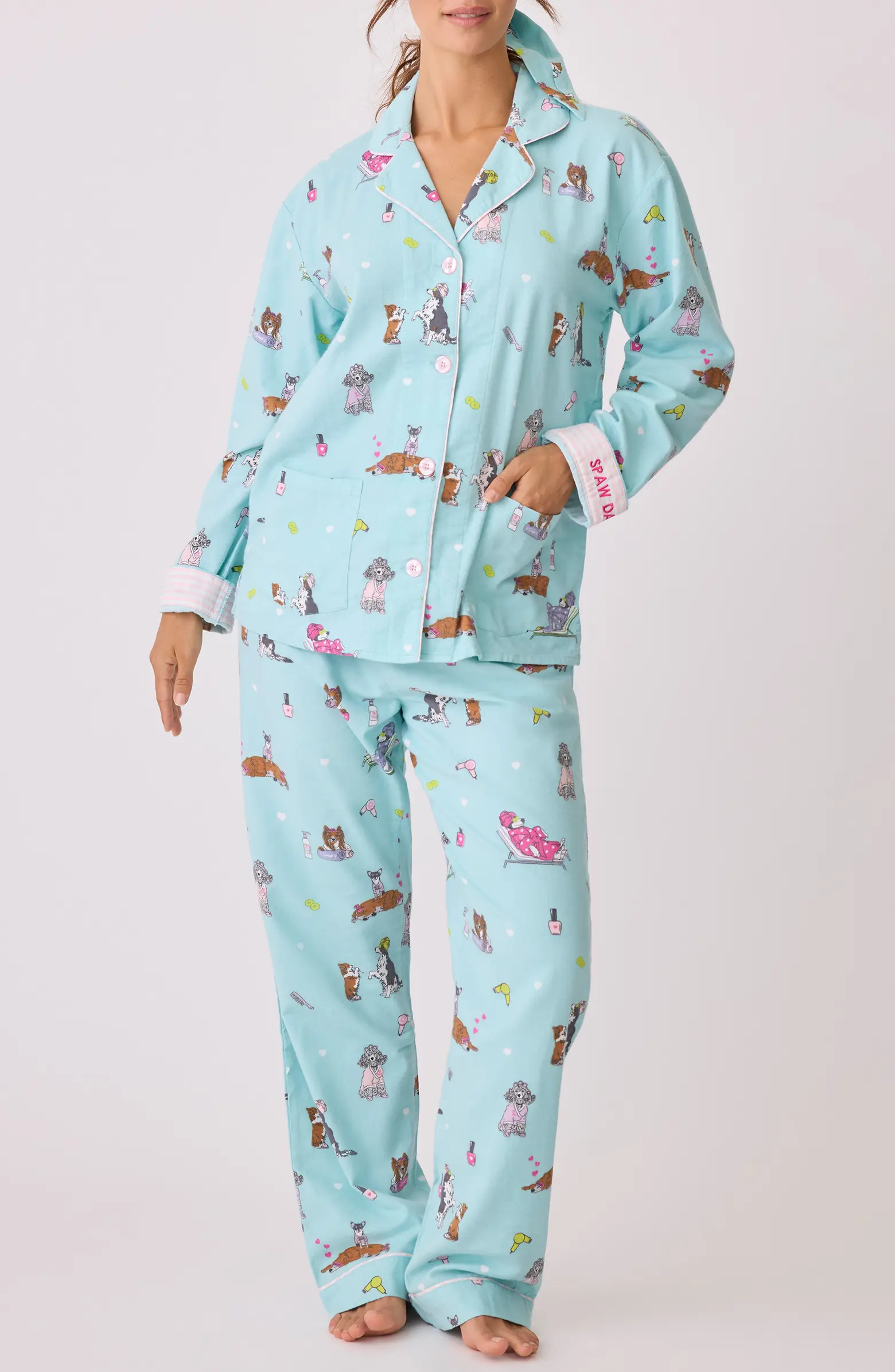 Print Cotton Flannel Pajamas | Nordstrom