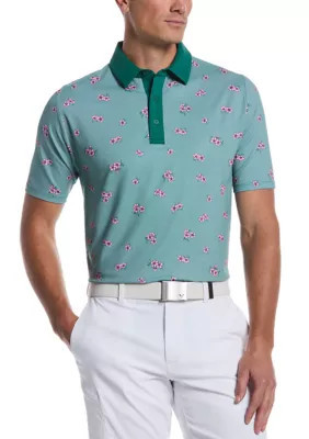 Callaway Golf Men's Short Sleeve Azalea Gingham Print Shirt, Green, 2XL | Belk