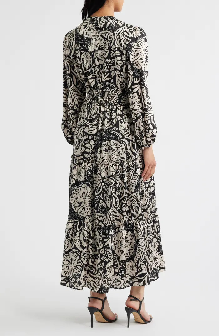 Julia Jordan Two-Tone Long Sleeve Maxi Dress | Nordstrom | Nordstrom