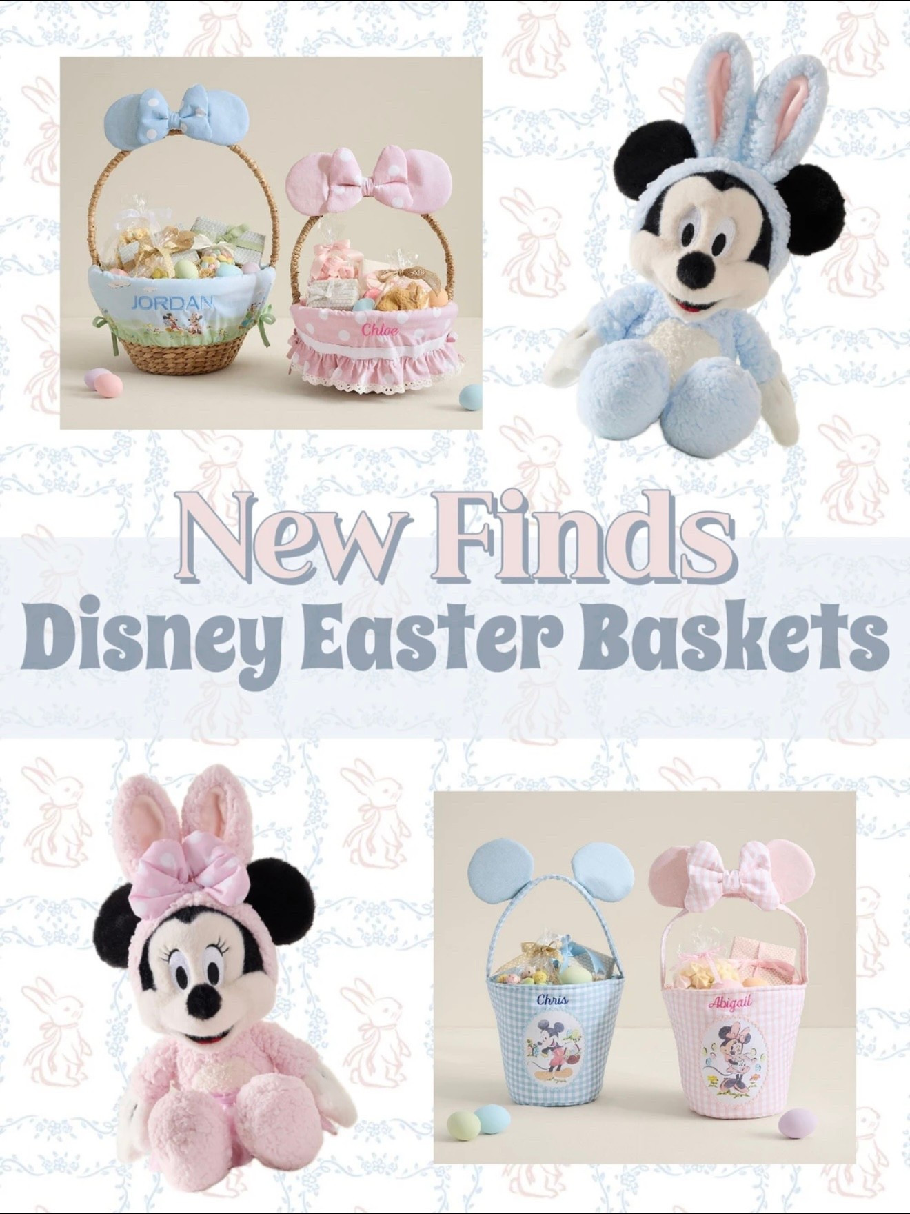 #Easter #EasterBasket #PotteryBarnKids #Disney #EasterBunny #EasterGifts #MickeyMouse #MinnieMouse #Blue #Pink #BoyMom #GirlMom #EasterEggHunt #DisneyFinds #Bunny #Spring #Kids #Baby #Toddler #EasterFinds #NewFinds #DisneyMerch 

#LTKKids #LTKSeasonal #LTKBaby