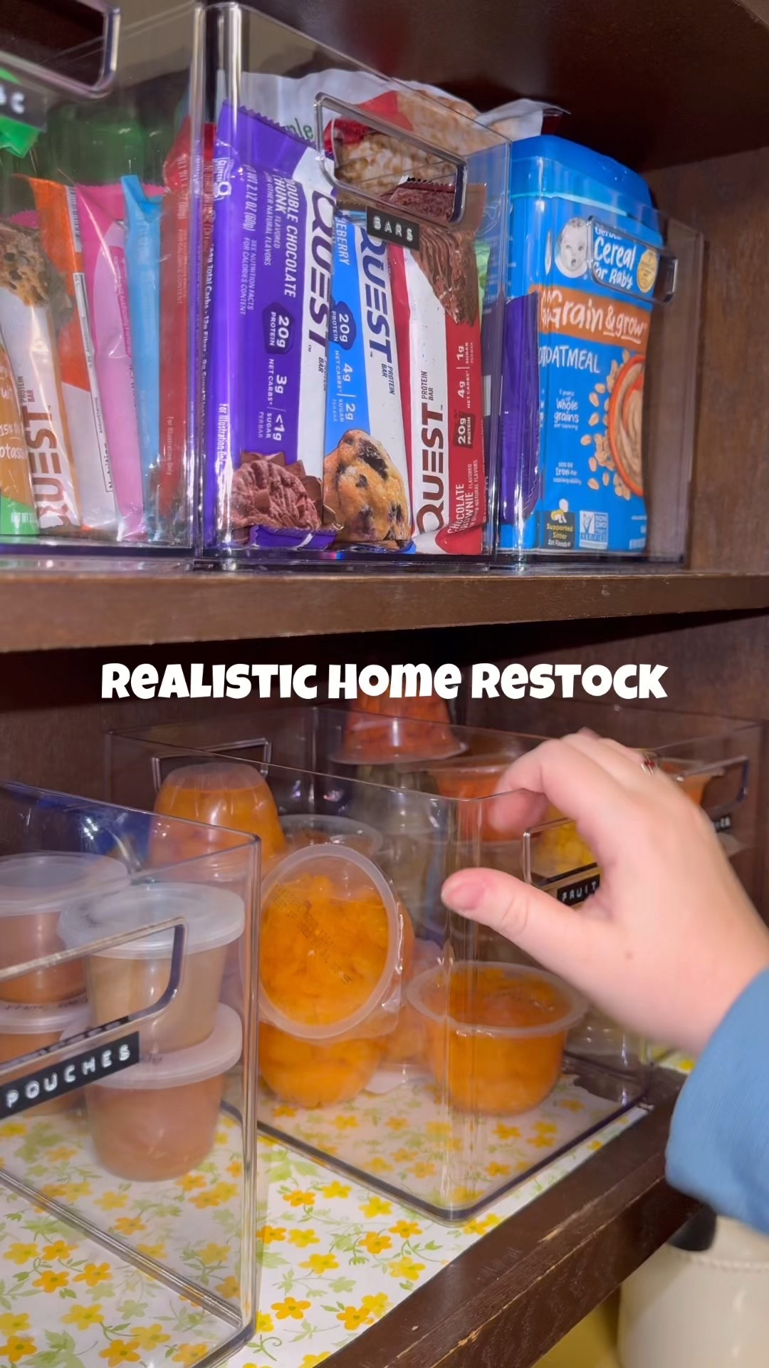 Restock videos shouldn’t have to make you feel bad about your own home. 

They can be fun to watch, but at a certain point they just make me feel like my home isn’t good enough. 

I like to think I’m pretty organized, but is that true 24/7/365? Absolutely not. 

#realisticrestock #restockwithme #realisticmomlife #organizedhome #organizewithme #keepingitreal #keepingitclean #restockday #chicpeachaf #tiktokshoprestock 

#LTKKids #LTKHome #LTKFamily