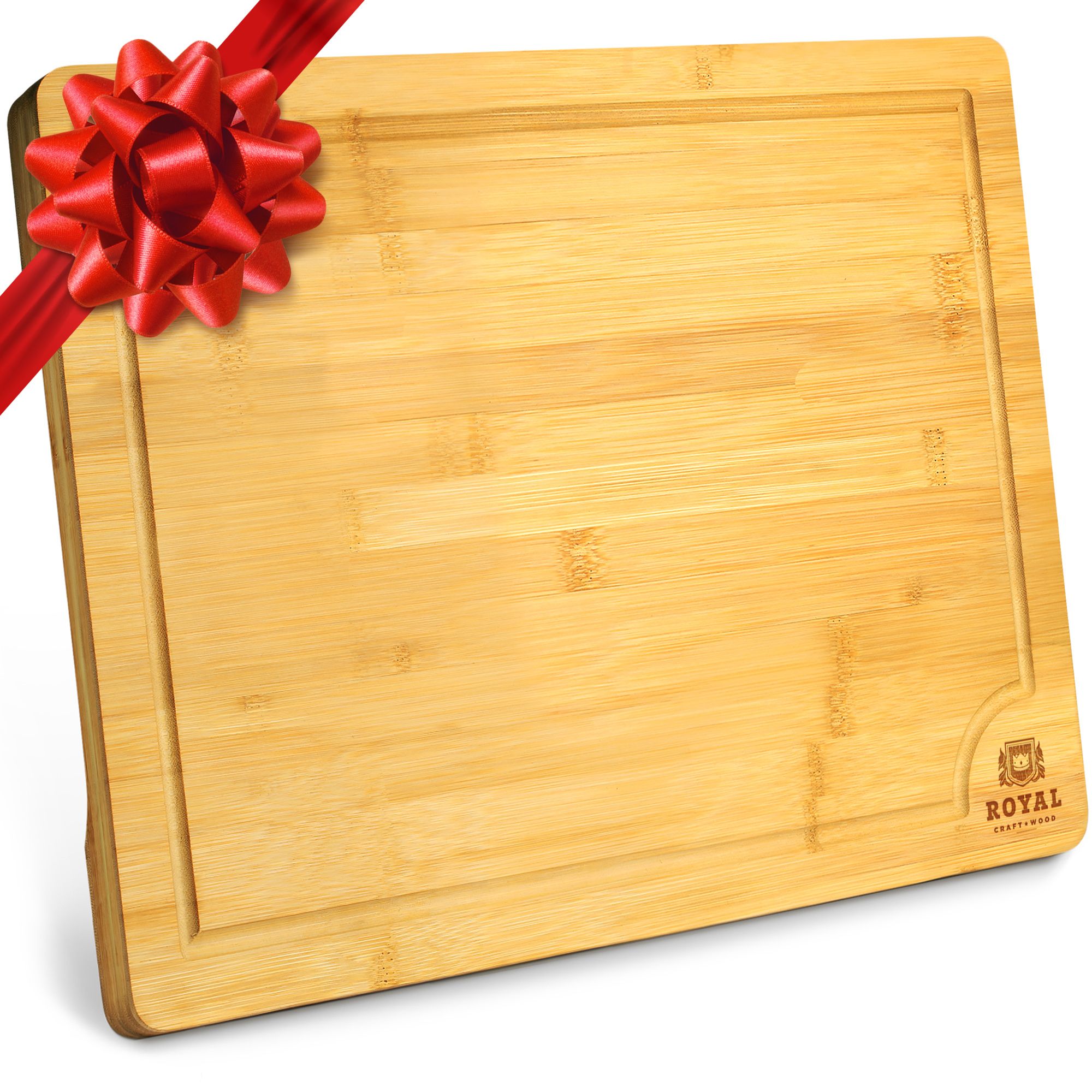 Royal Craft Wood Bamboo Cutting Board for Kitchen with Juice Groove - Kitchen Chopping Board for ... | Walmart (US)