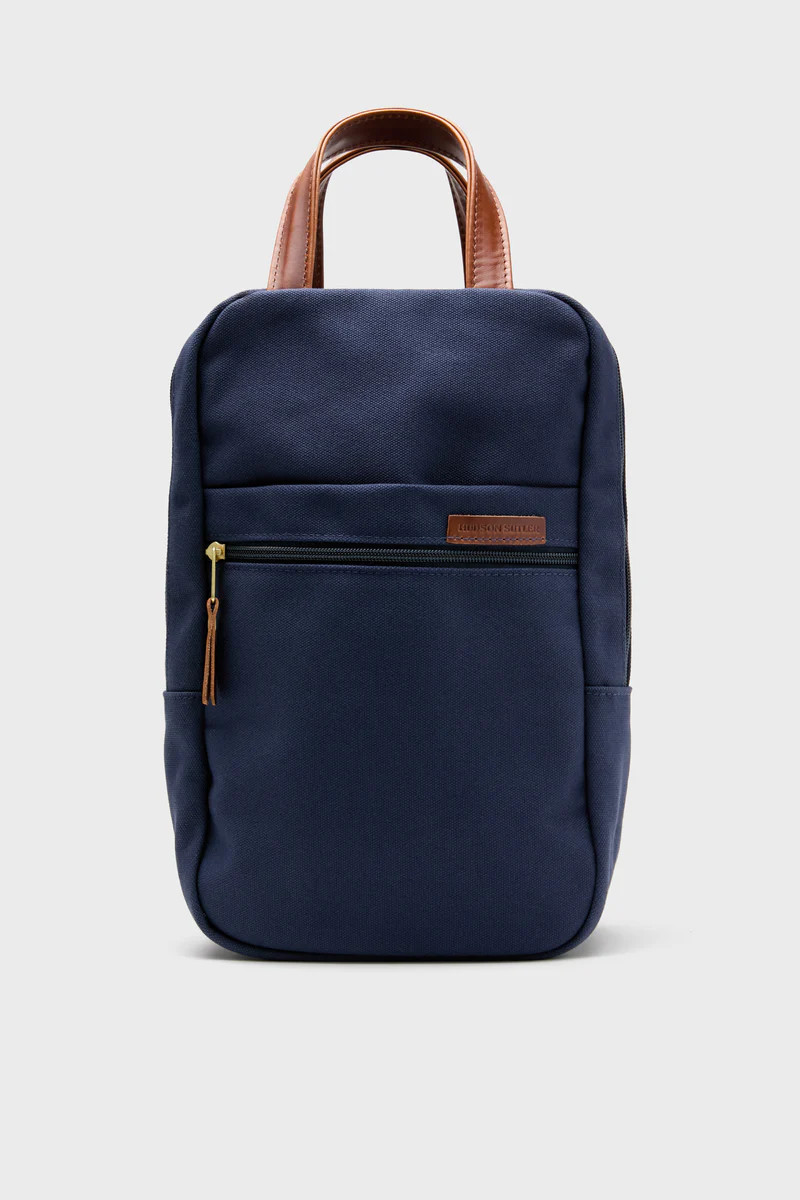 Navy Canvas Heritage Golf Shoe Bag | Tuckernuck (US)