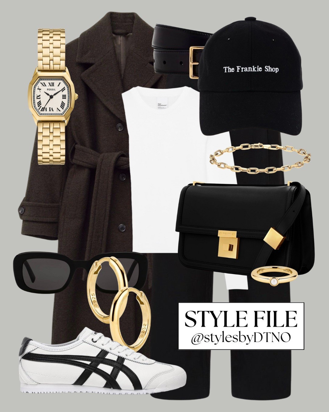 Styling a dark brown wool blend coat with an Aritzia white long sleeve top, black tailored straight leg pants, Onitsuka Tiger Mexico 66 sneakers, a DeMellier crossbody bag, and The Frankie Shop baseball cap (affordable alternatives are listed below)

Tags: Winter Outfit, Capsule Wardrobe 2026, Minimalist Fashion, OOTD, Elevated Casual, Look For Less, Neutral Fashion, Outfit Ideas, High Street Fashion, Wardrobe Essentials, Everyday Outfit, 

#LTKootd #LTKSeasonal