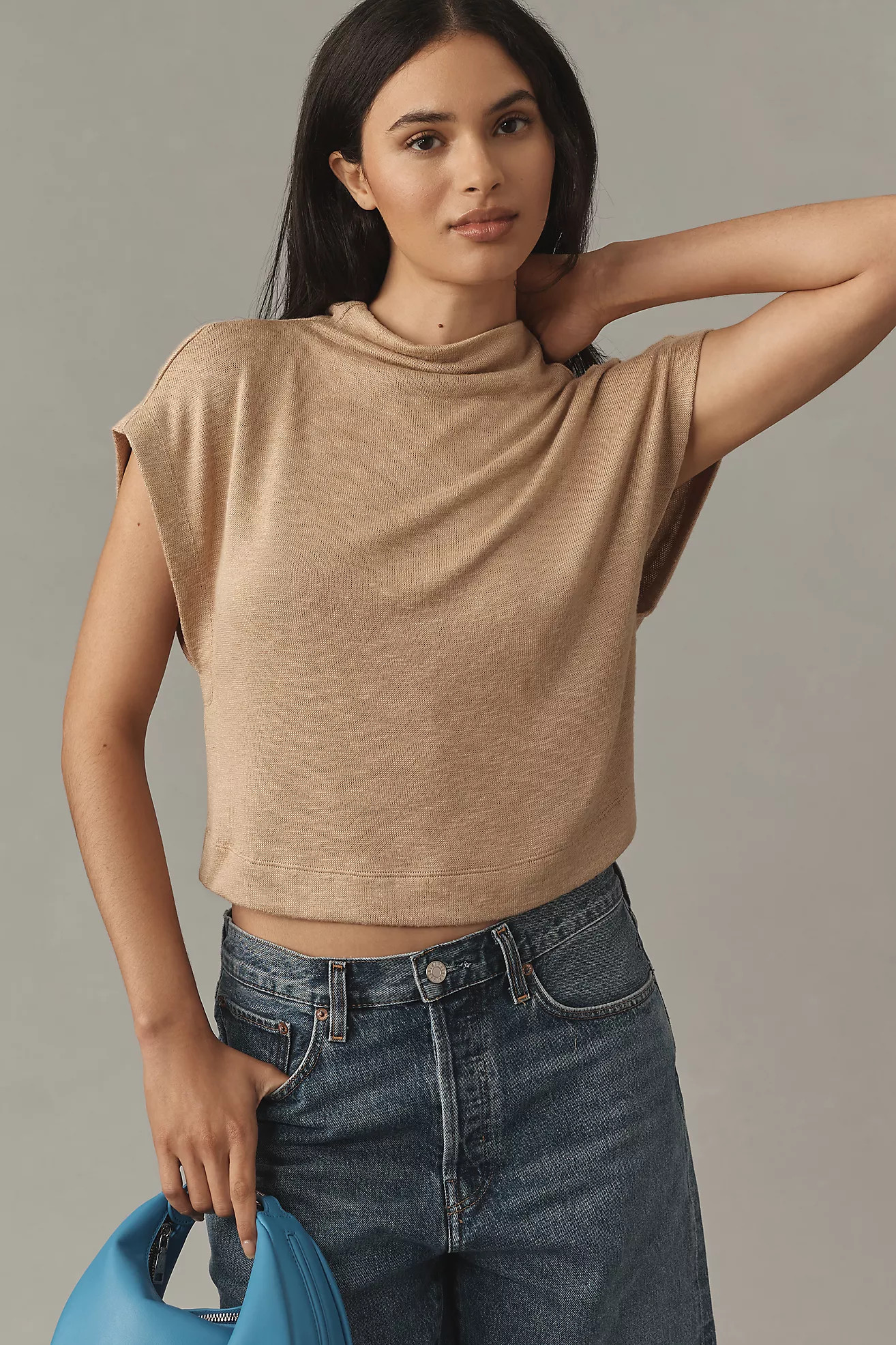 By Anthropologie Sleeveless Funnel-Neck Top | Anthropologie (US)