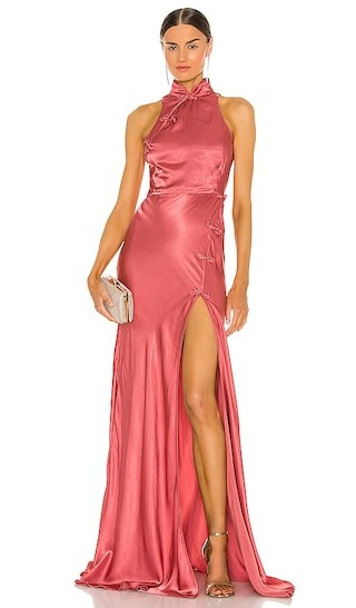 Michelle Gown in Terracotta- Wedding Guest Dress | Revolve Clothing (Global)