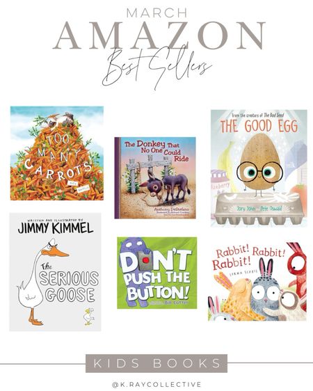 6 best selling kids books for the month of March on Amazon!

#KidsBooks #ToddlerBooks #BestSellingLinks #BestSellers #AmazonFINDS #Kids #Toddlers #GiftsForKids

#LTKfindsunder50 #LTKGiftGuide #LTKkids