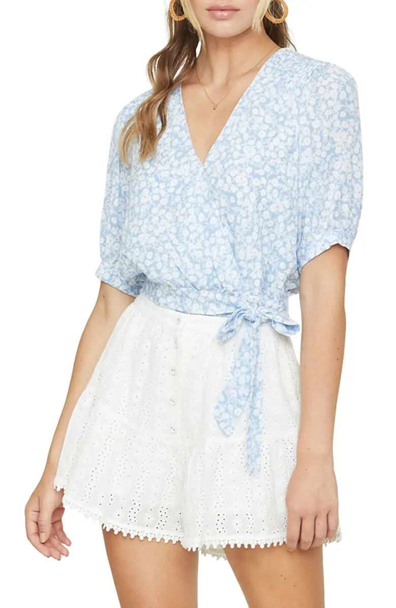 Seaside Breeze Floral Wrap Top | Nordstrom