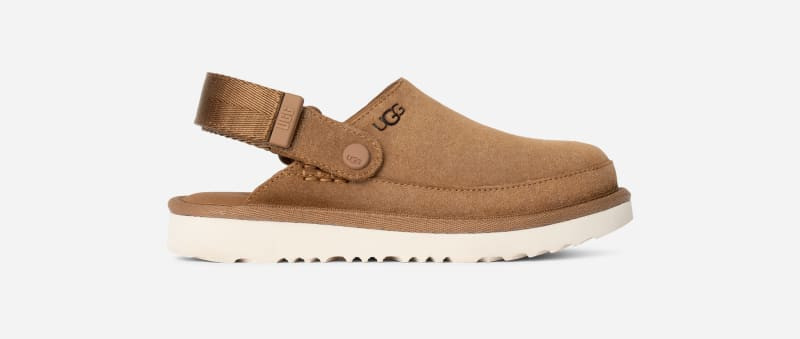 UGG® Kids' Goldenstar Clog Suede Shoes in Chestnut, Size 5K | UGG (US)