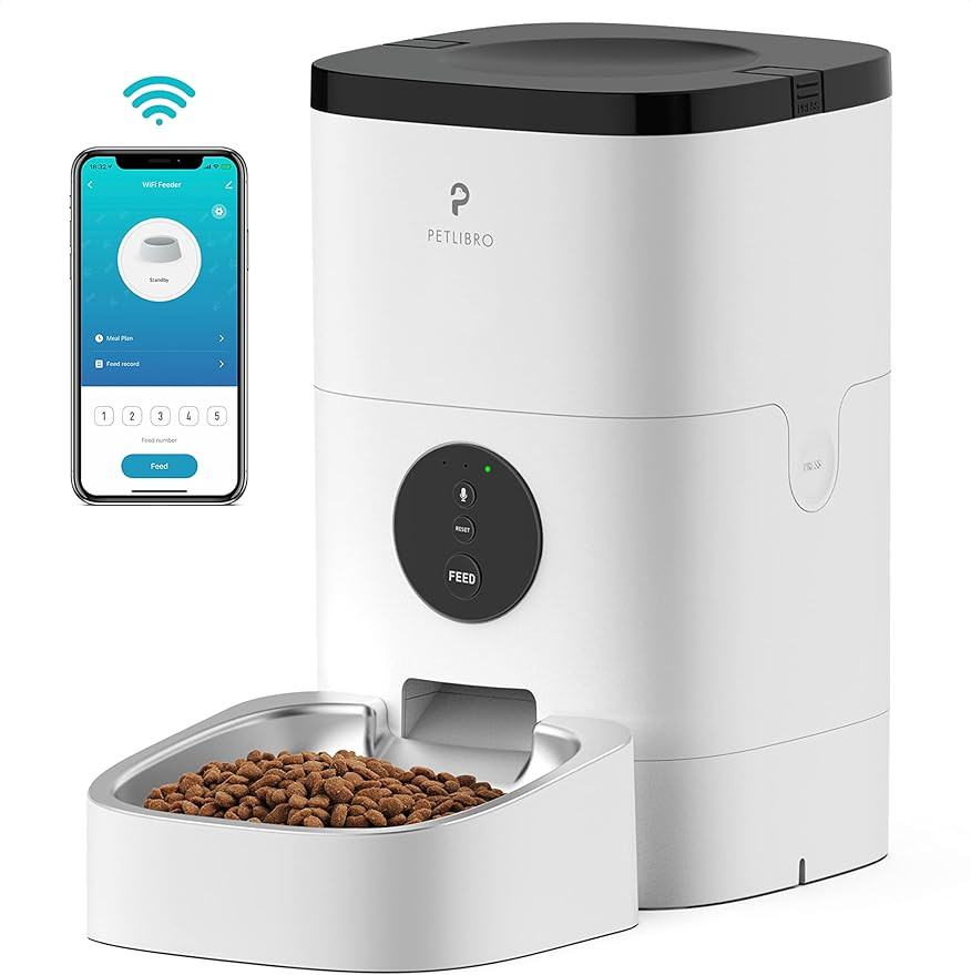 Amazon.com : PETLIBRO Automatic Cat Feeder, 2.4G WiFi Enabled Smart Food Dispenser with Stainless... | Amazon (US)