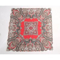 Vintage Betty Barclay Paisley Scarf Cotton Silk Blend, Scarlet Red | Etsy (US)