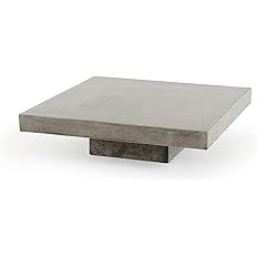 Limari Home Ellis Collection Modern Living Room Concrete Coffee Table, Grey | Amazon (US)