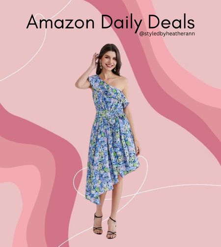 GRACE KARIN Womens Summer Floral Dress Casual One Shoulder Ruffle Sleeveless Asymmetrical High Low Beach Boho Midi Dresses

#LTKstyletip #LTKover40 #LTKfindsunder50