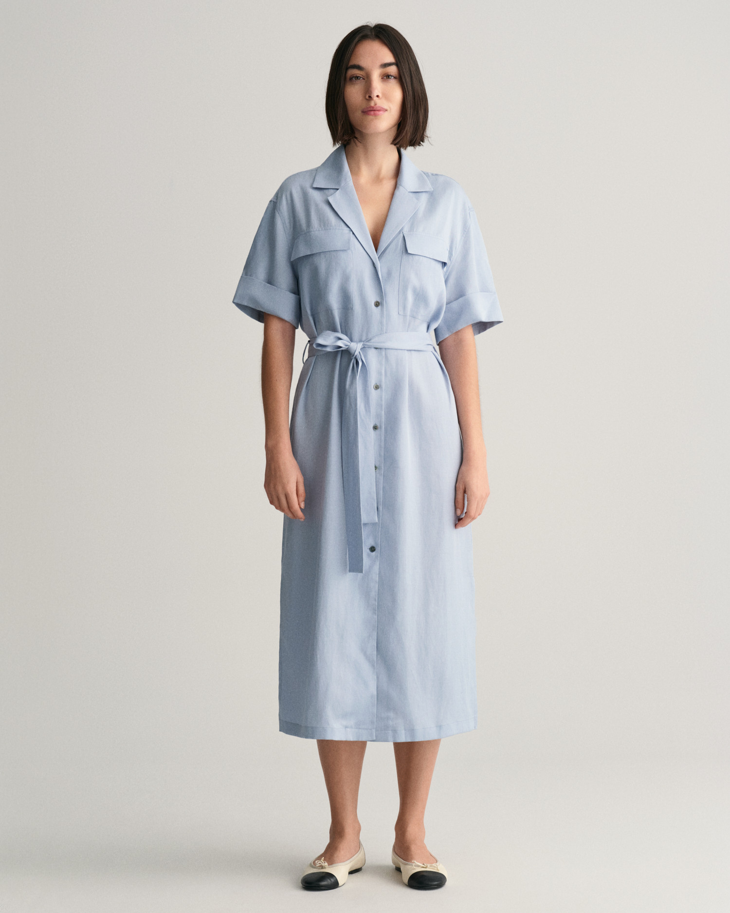 Pocket Short Sleeve Shirt Dress - GANT | Gant ES