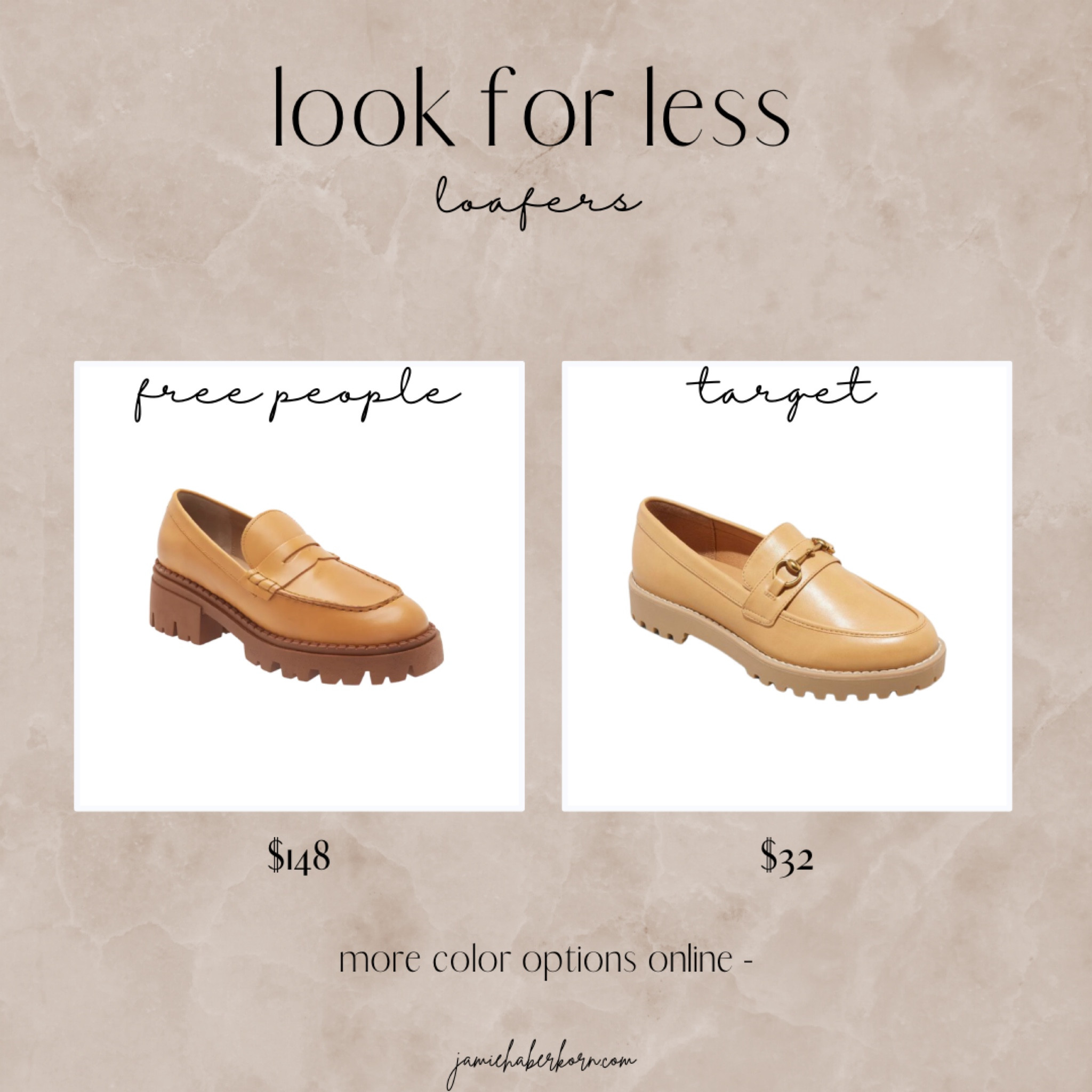 Look for less - loafer trend 


#lookforless #target #freepeople #loafer #fallshoestyle 

#LTKunder50 #LTKshoecrush #LTKSeasonal