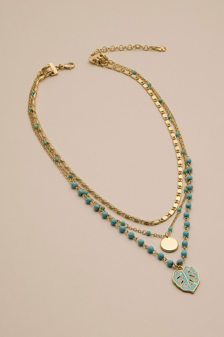 MONSTERA LAYERED NECKLACE | Lucky Brand