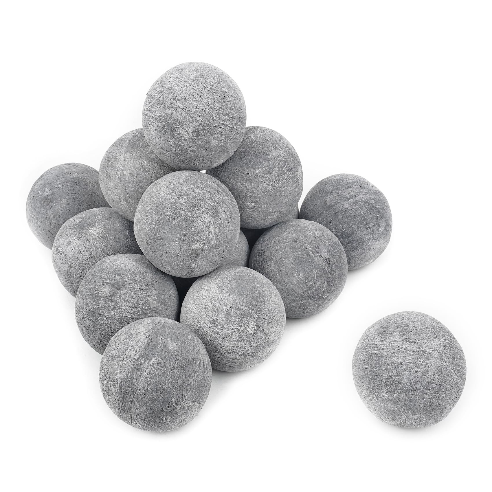 Skyflame Ceramic Fireplace Balls, 3 Inch, Gray, Set of 15 Round Fire Stones Set for Indoor and Ou... | Amazon (US)