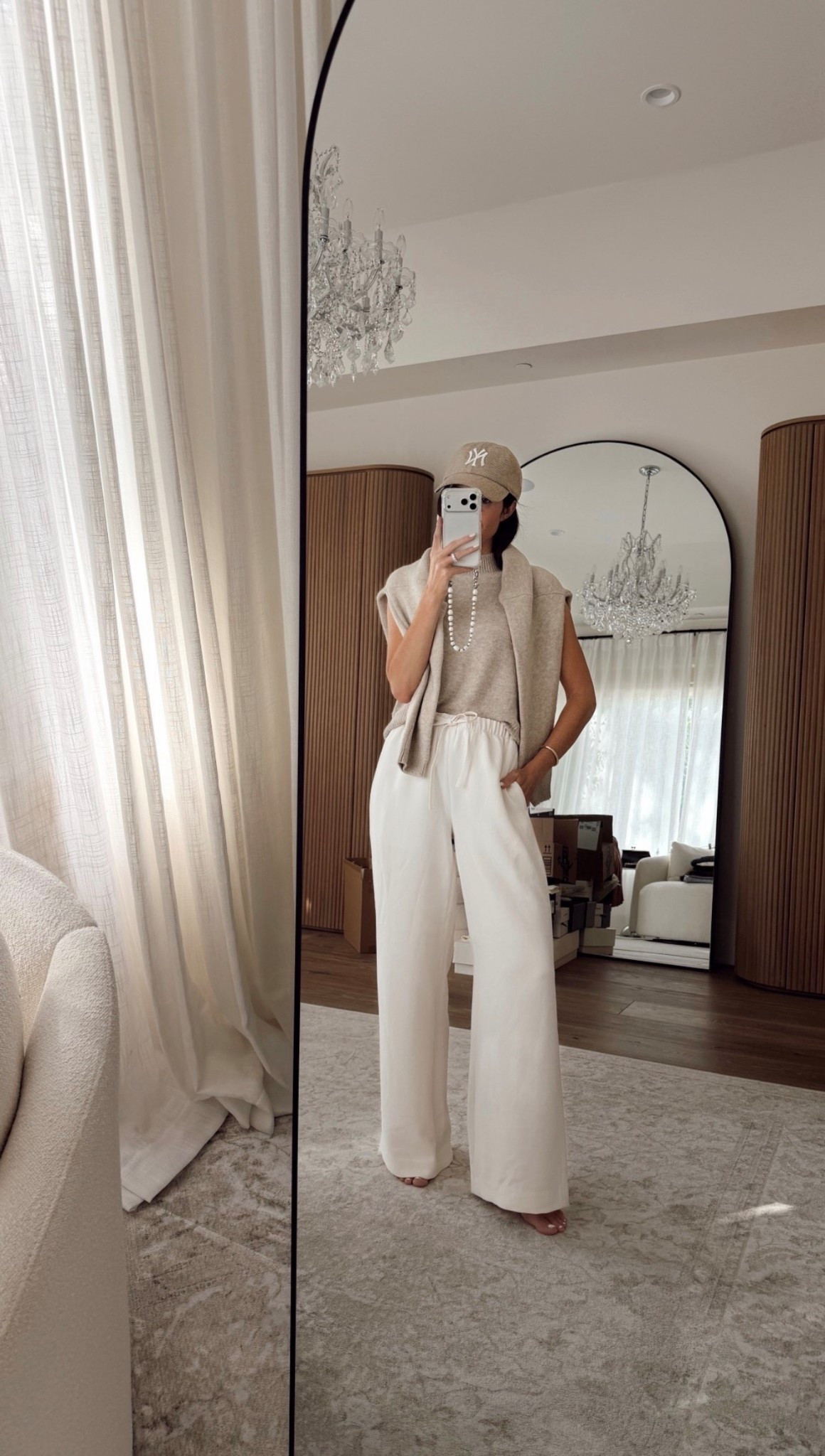 Styling the viral @Aritzia  pants! I’m just shy of 5-7” wearing the size SMALL REGULAR pants in the color nomad taupe , small sweater and XS tank top. #stylinbyaylin #springoutfit #basics

#LTKOver40 #LTKgrwm #LTKootd