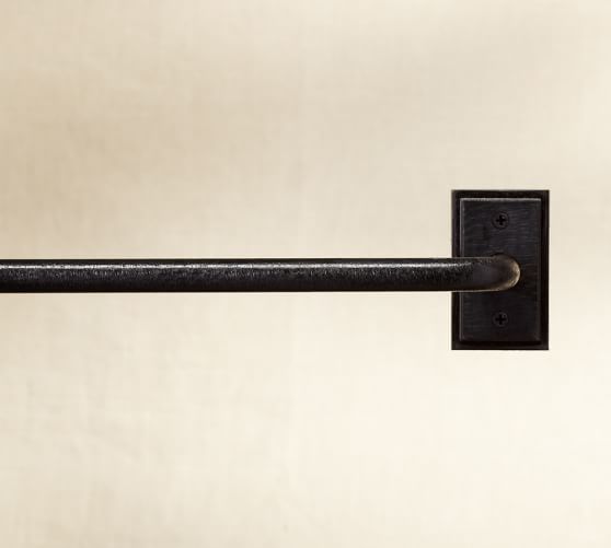 PB Essential Curtain Rod & Wall Bracket - Cast Iron | Pottery Barn (US)