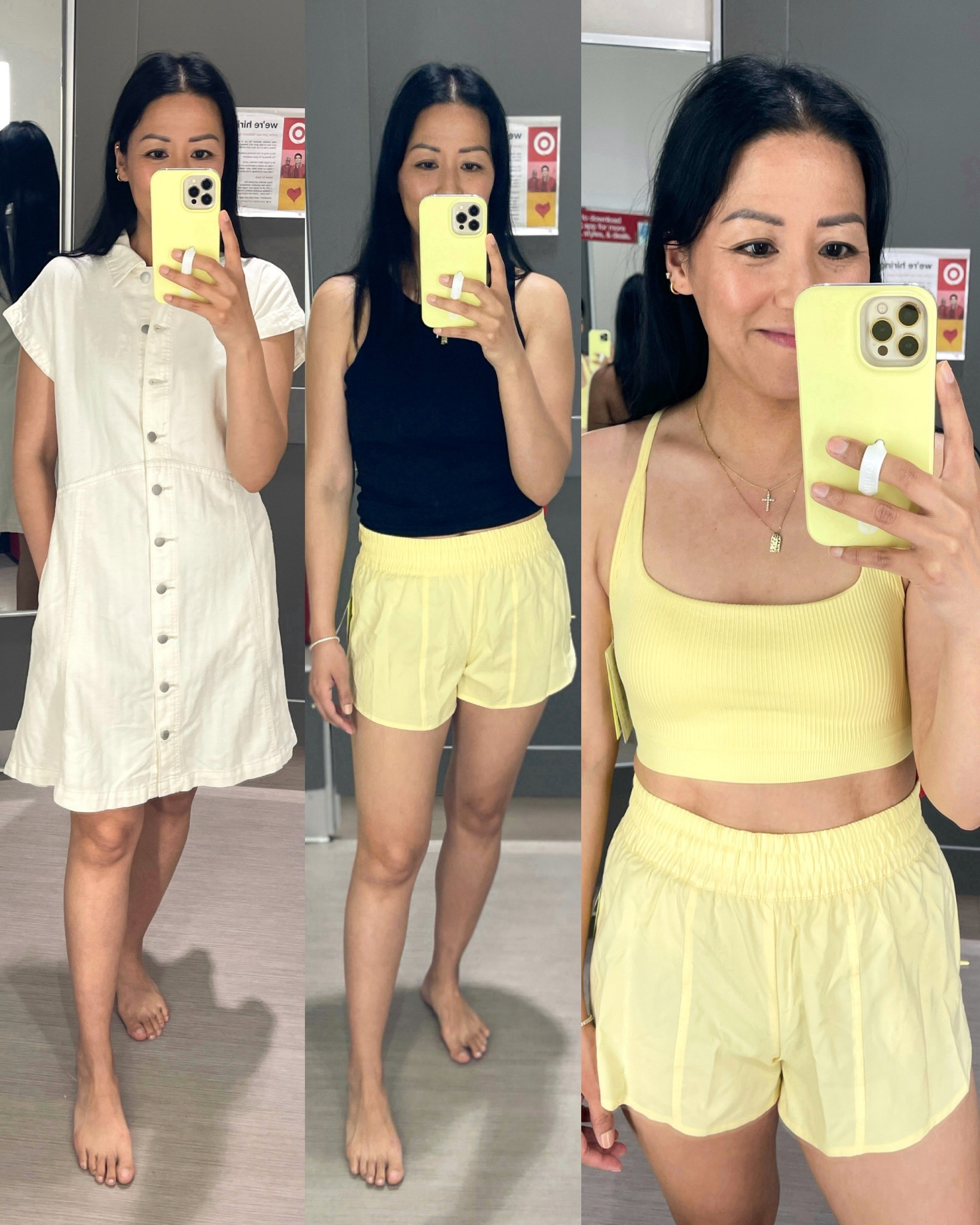 Size XS dress
Size medium tank and size small shorts
Size medium sports bra 

Target style
Target activewear


#LTKActive #LTKOver40 #LTKFindsUnder50