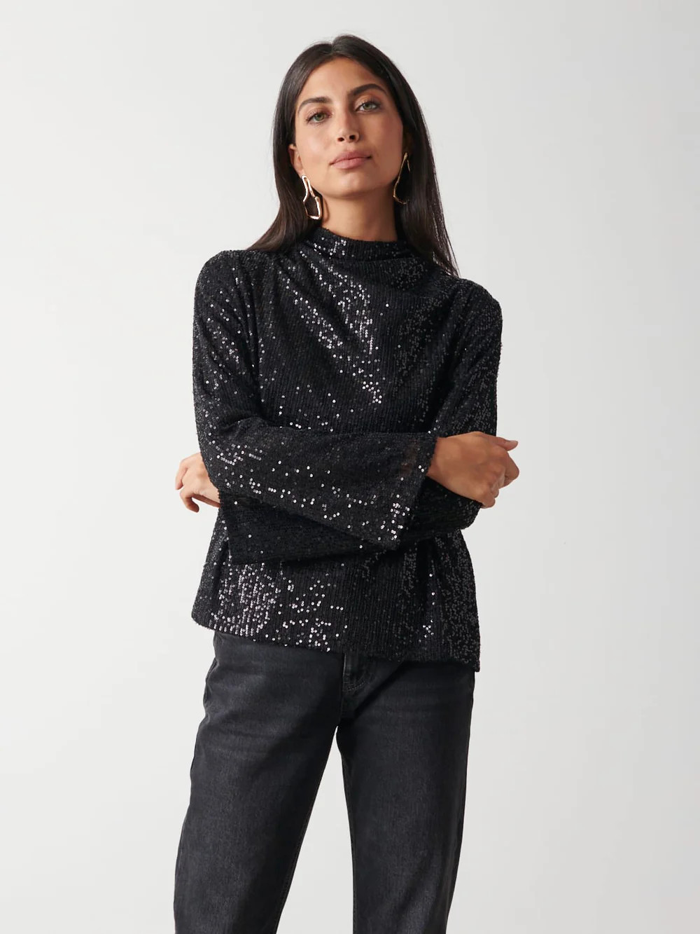 Jayda Sequin Blouse | Pretty Lavish (UK)