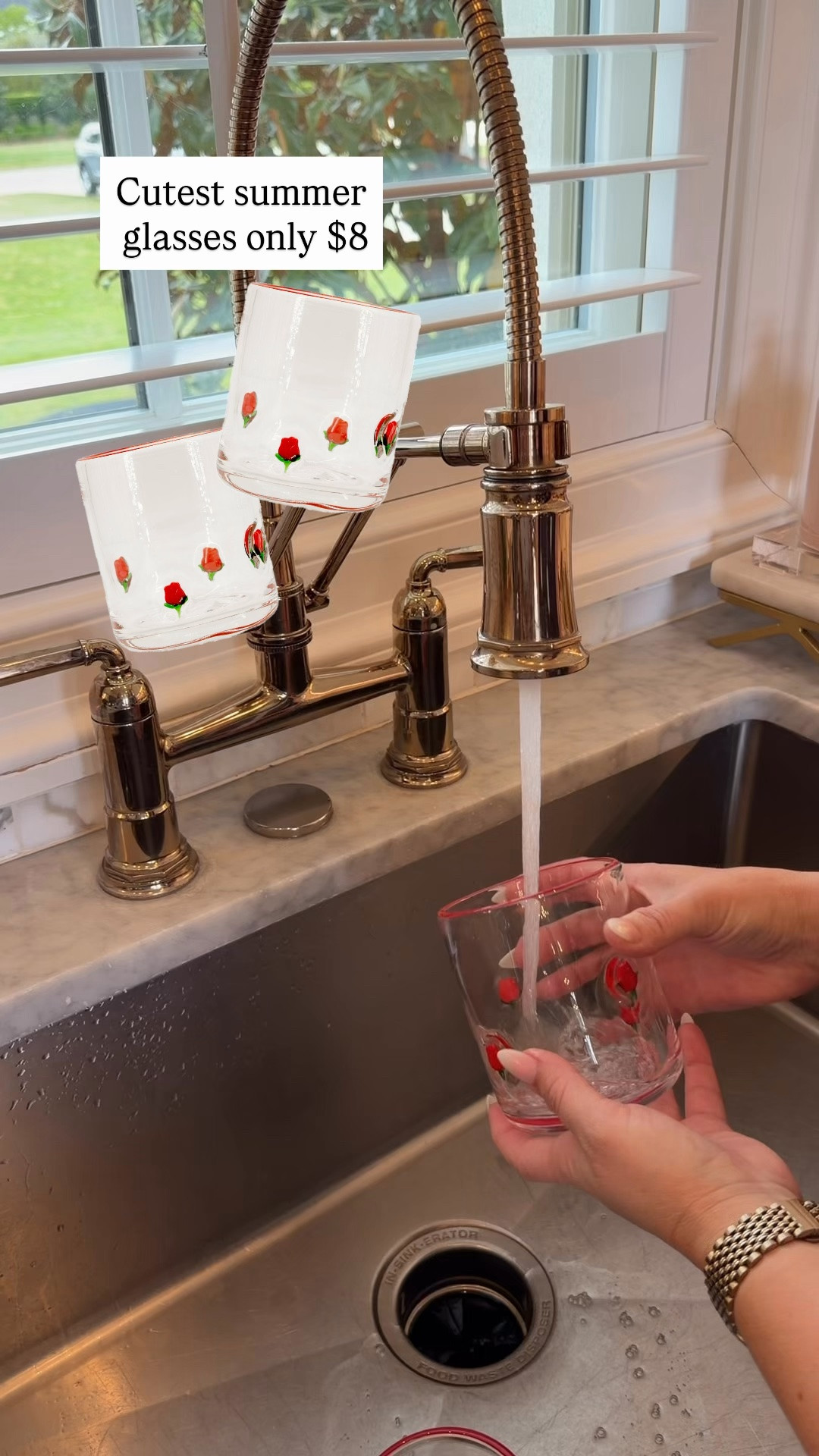 These rose glasses are perfect for summer and only $8!

#target #amazonfinds, #amazonkitchen #aesthetickitchenfinds #dishdryingmat #weddingregistry #kitchenorganization