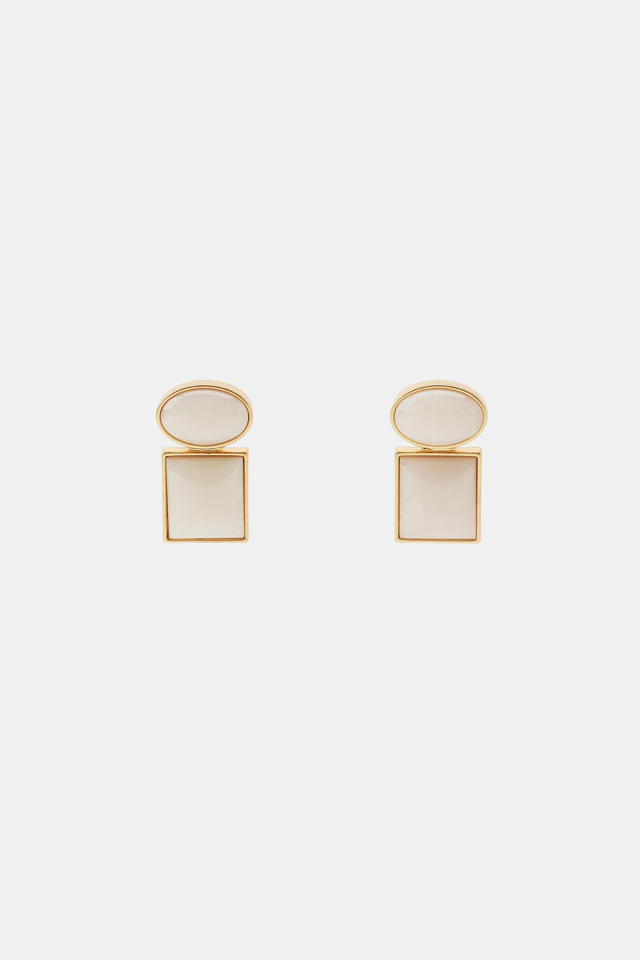 GEOMETRIC RESIN EARRINGS | Zara US
