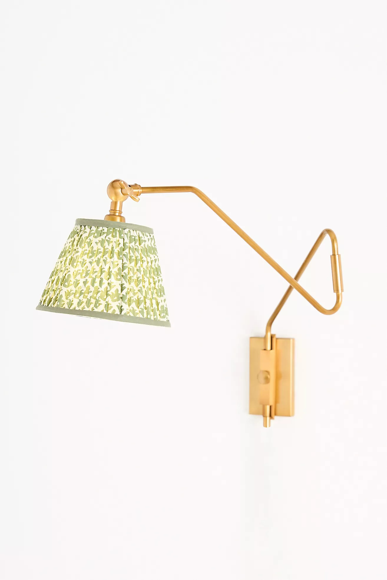 Pooky Cooper Ruched Shade Metal Pivoting Sconce Wall Light | Anthropologie (US)
