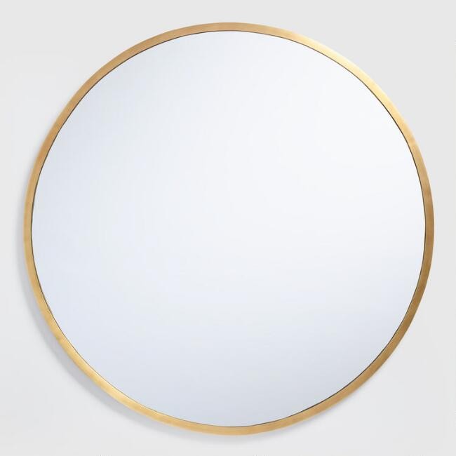 Round Brass Sana Mirror | World Market