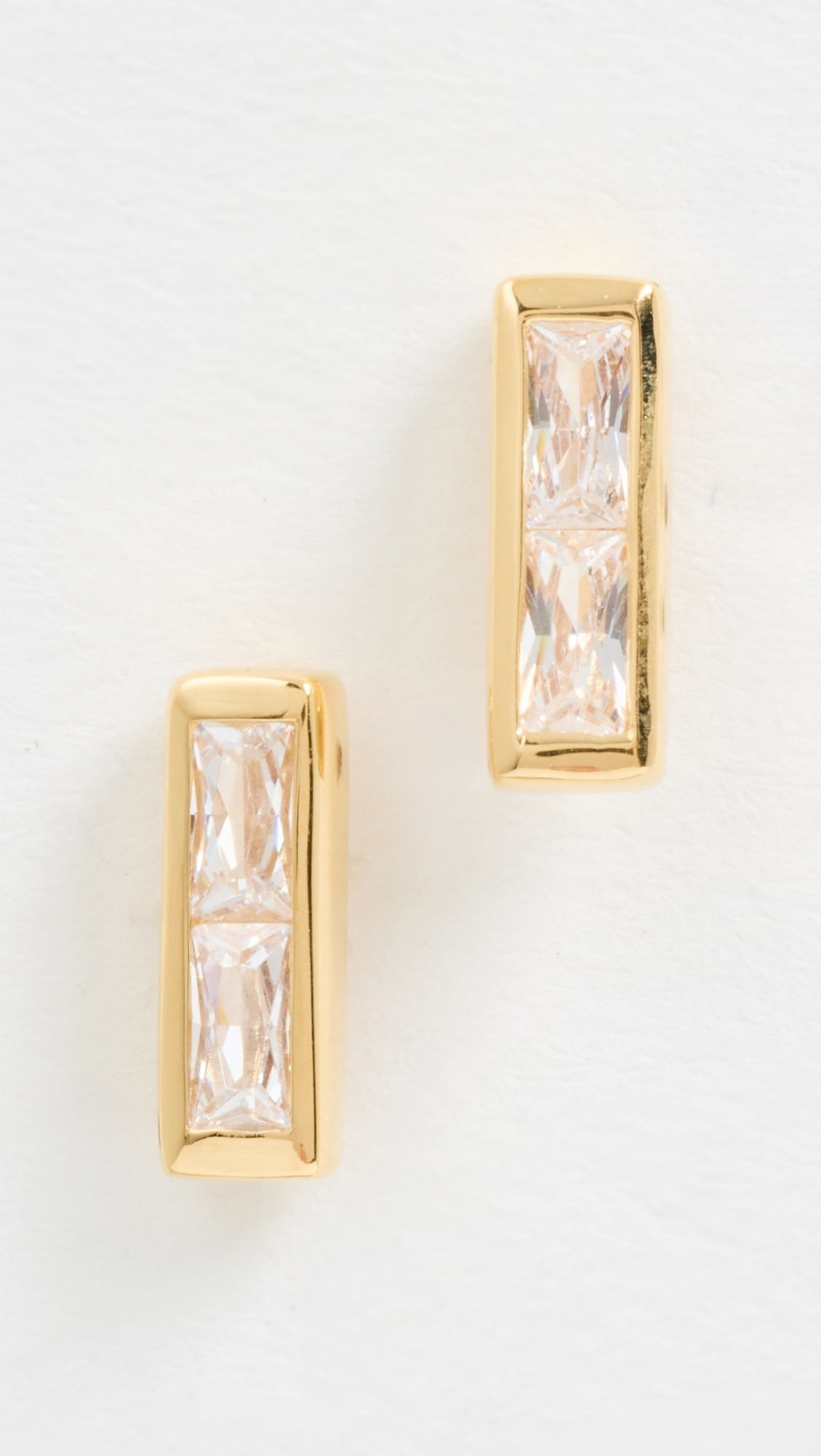 Stacked CZ Drop Stud Earrings | Shopbop
