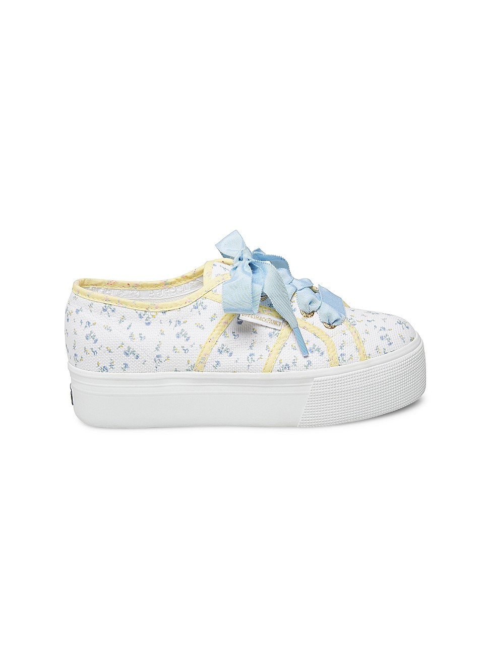 Superga Women's Superga x LoveShackFancy Floral Platform Sneakers - Blue Bonnet - Size 8 | Saks Fifth Avenue