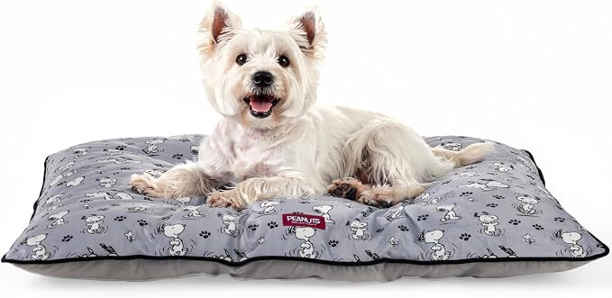 Berkshire Peanuts® Square Dog Bed, Suedemink Fleece Pet Mat with Waterproof & Non-Slip Bottom, S... | Amazon (US)