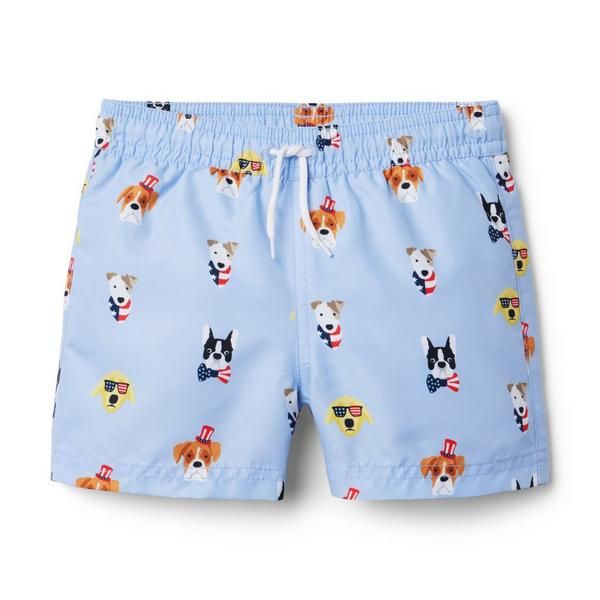 Americana Dog Swim Trunk | Janie and Jack