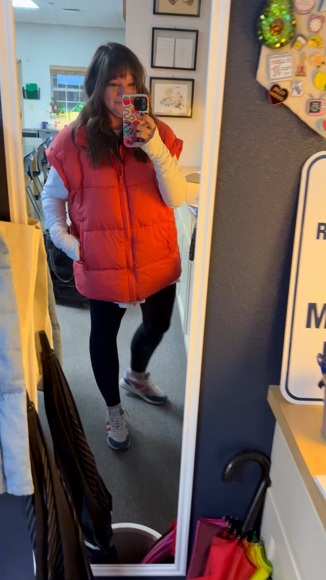 Small in the vest! Looks like my exact shoes are sold out but I linked some similar ones as well ;) 