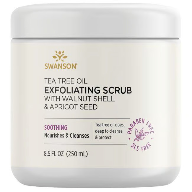 Tea Tree Oil Exfoliating Scrub with Walnut Shell & Apricot Seed | Swanson