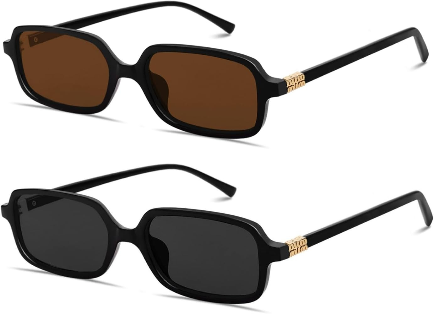 Retro Sunglasses for Women Men 90s Small Rectangular Sun Glasses Vintage Cute Narrow Trendy Sunni... | Amazon (US)