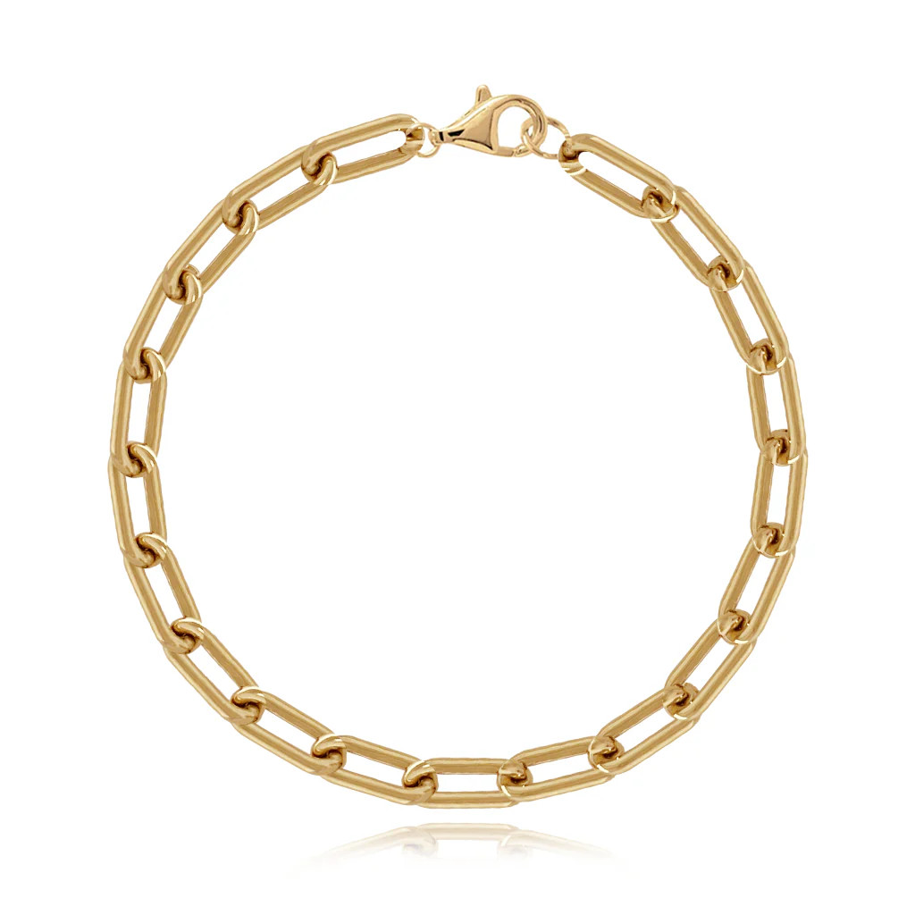Rounded Paperclip Chain Bracelet | Alev Jewelry