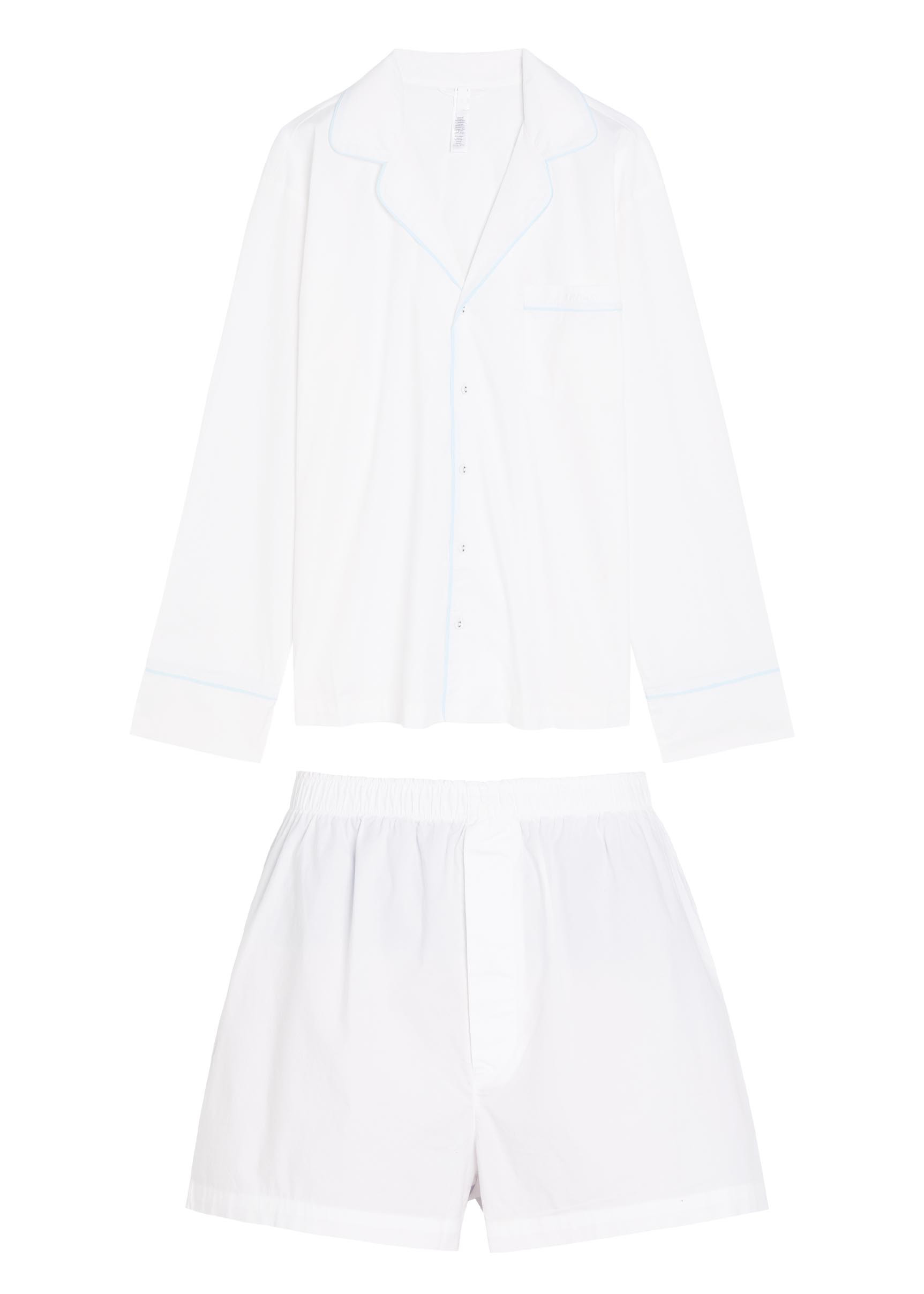 Logo-embroidered stretch-cotton poplin pyjama set | Harvey Nichols