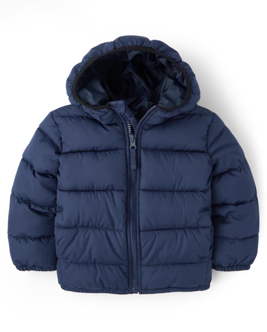 Toddler Boys Hooded Puffer Jacket - blue | The Children's Place