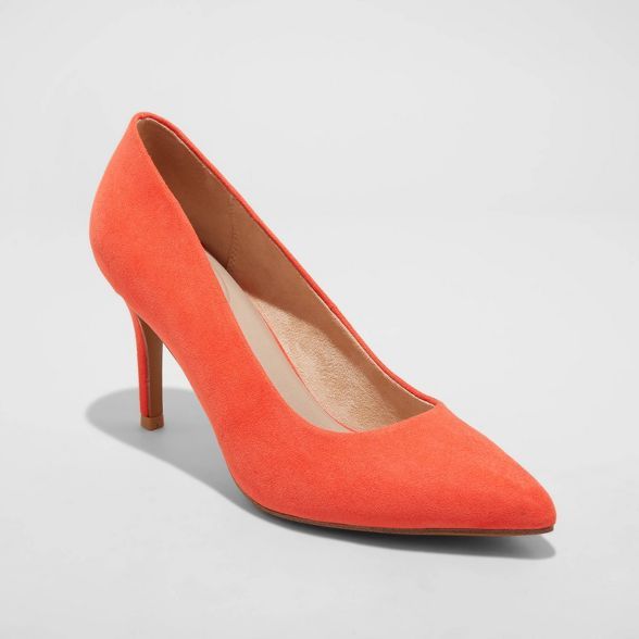 Women's Gemma Pointed Toe Heels - A New Day™ Coral | Target