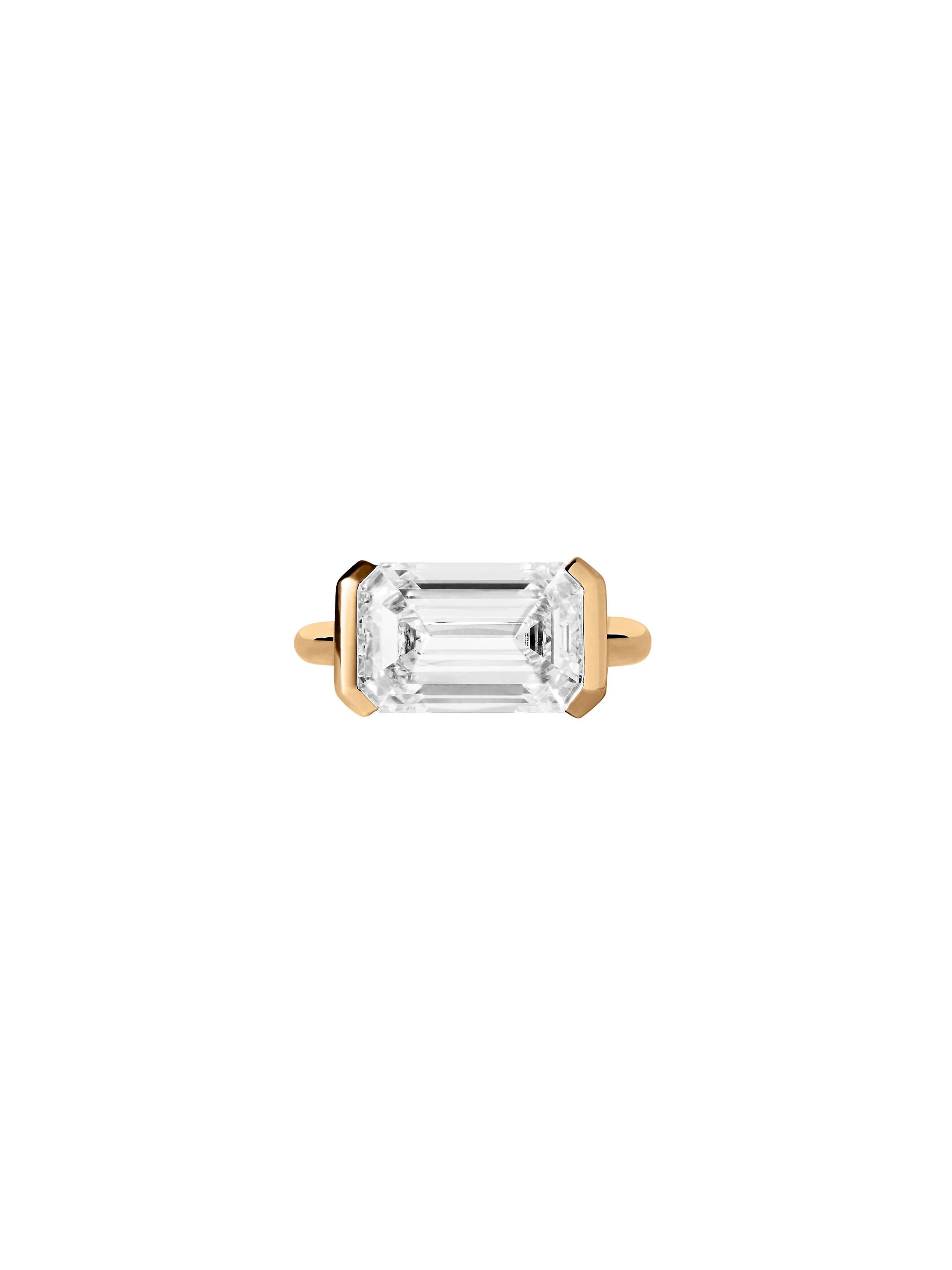 14K INÈS EMERALD-CUT RING IN LAB DIAMOND | Dorsey