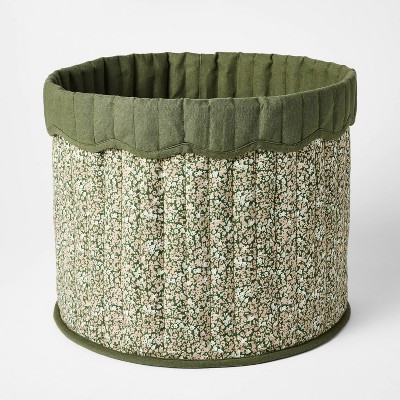 Large Floral Canvas Storage Basket - Threshold™ designed with Studio McGee | Target