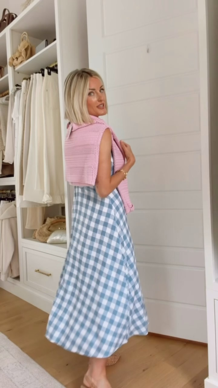 How cute are these colors together?! Perfect for spring 💕 wearing 0. 

Loverly Grey, spring fashion, spring outfit ideas, gingham dress

#LTKootd #LTKSeasonal
