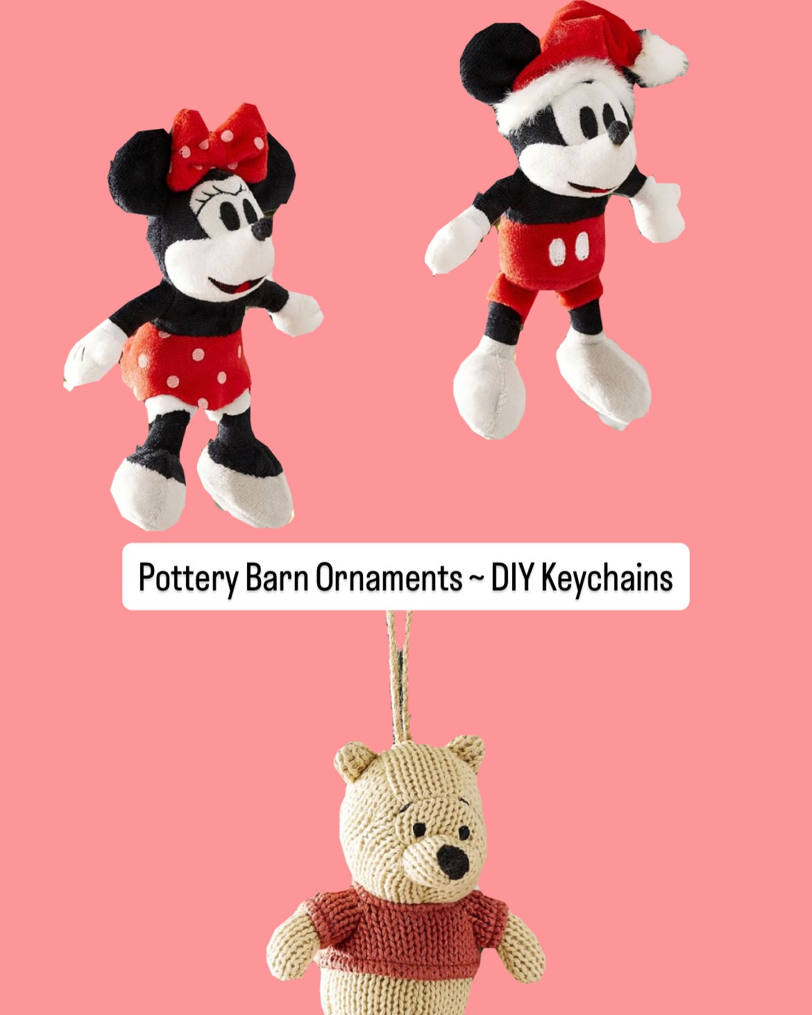 How cute are these Pottery Barn kids ornaments, perfect for DIY keychains! ❄️

Classic Characters: 
Mickey, Minnie, Pooh! 

#LTKSeasonal #LTKHalloween #LTKTravel