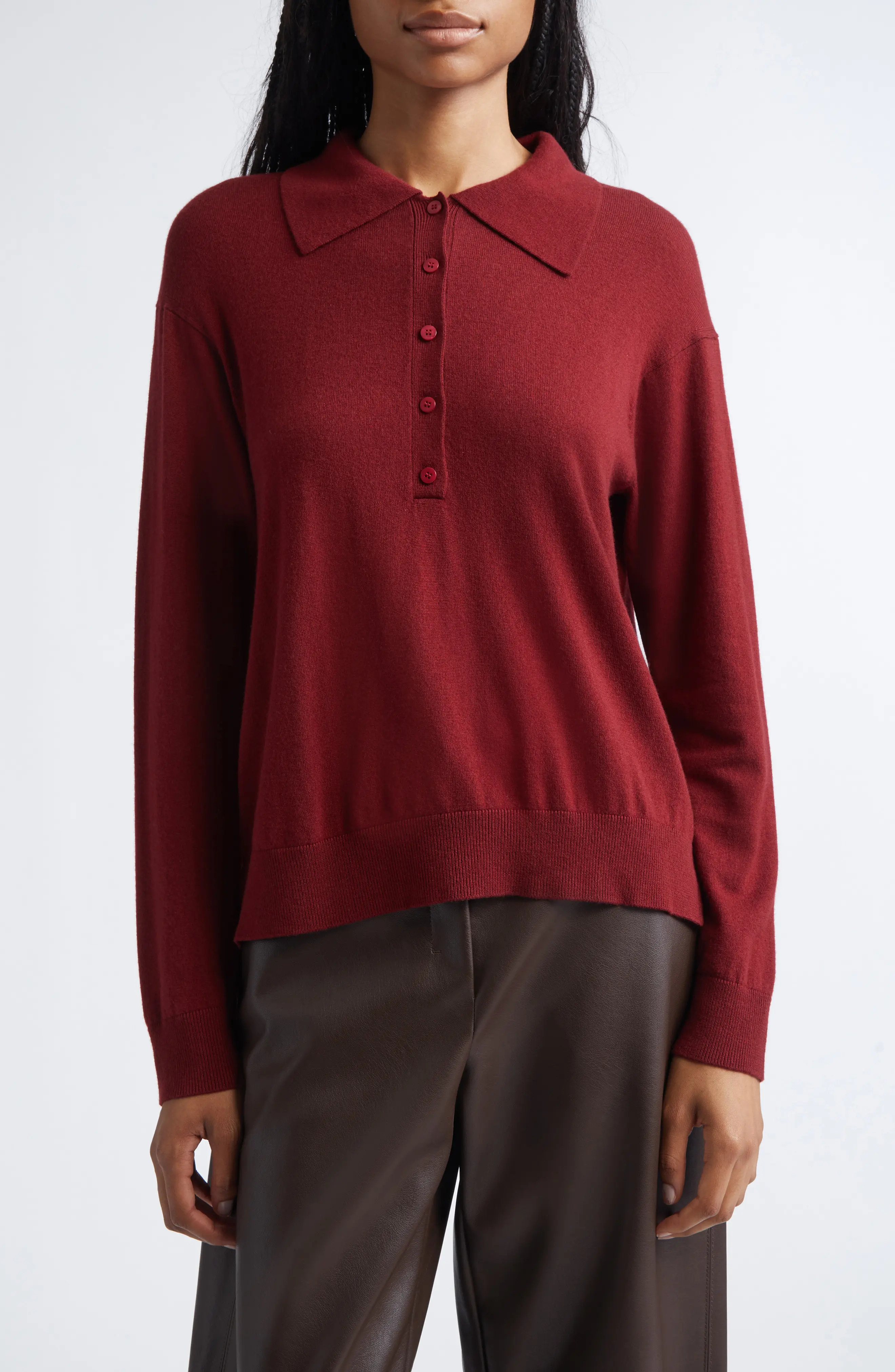 Max Mara Frisia Wool Polo Sweater (Women) | Nordstrom | Nordstrom