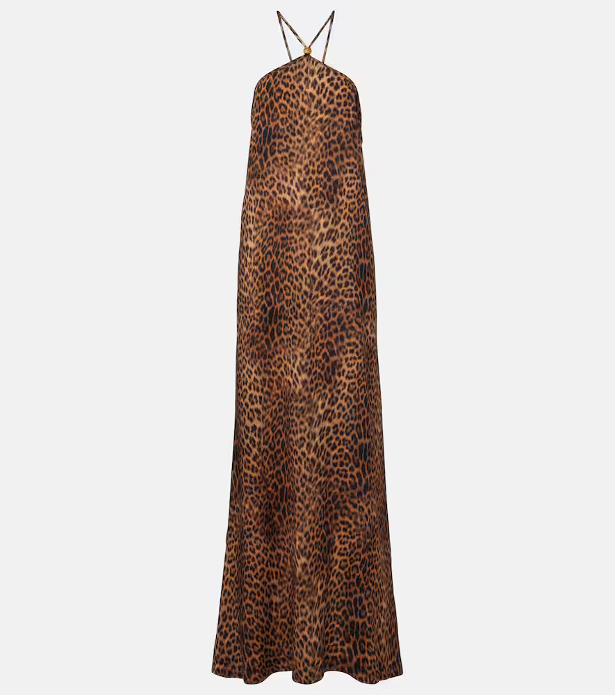 Melissa Odabash Sage leopard-print halterneck maxi dress | Mytheresa (US/CA)