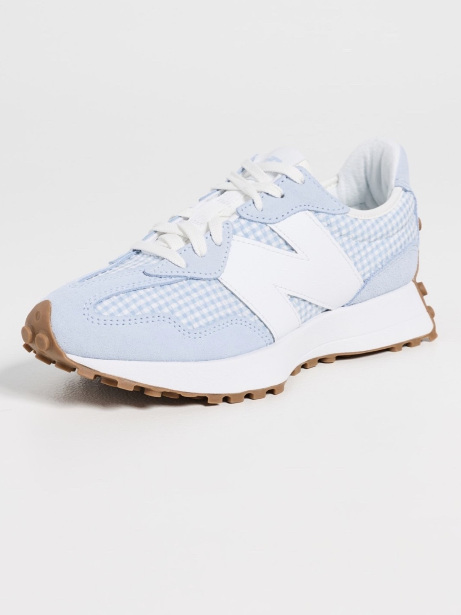 Blue gingham tennis shoes!
